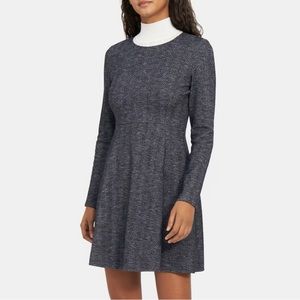 THEORY Albita Long-Sleeve Dress in Chevron Knit size 2 $295